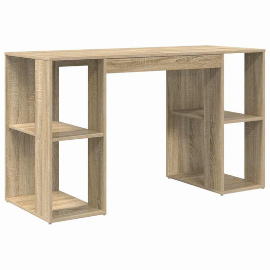 Schreibtisch mit Stauraum Sonoma Eiche 130 x 50,5 x 75 cm