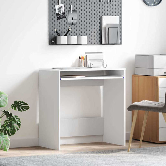 Tisch mit Regal Weiß 77,5 x 43 x 79 cm Holzwerkstoff