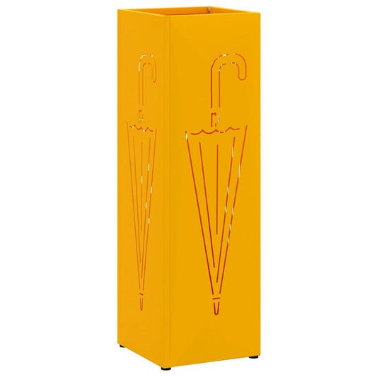 Sonnenschirmhalter Senfgelb 15,5 x 15,5 x 49 cm Stahl