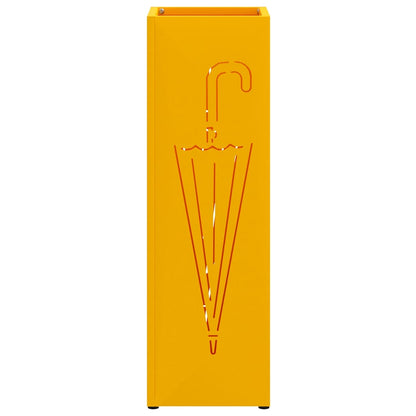 Sonnenschirmhalter Senfgelb 15,5 x 15,5 x 49 cm Stahl