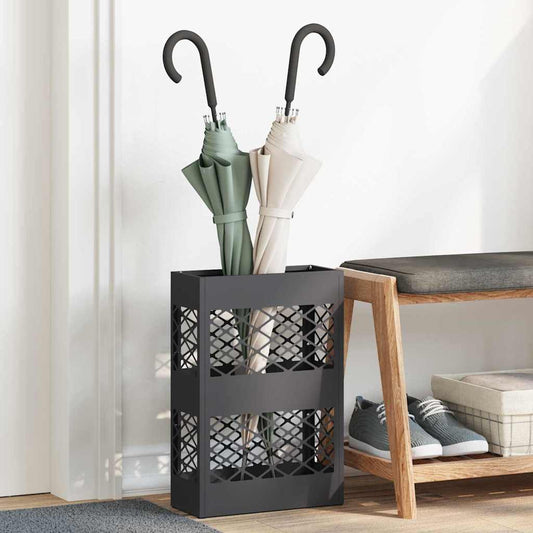 Sonnenschirmhalter mit Speicher Schwarz 28 x 12 x 41 cm Metall