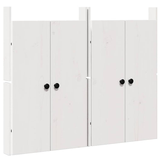 Küchentür mit Tür 2 pcs Weiß 50 x 9 x 82 cm Massivholz Kiefer