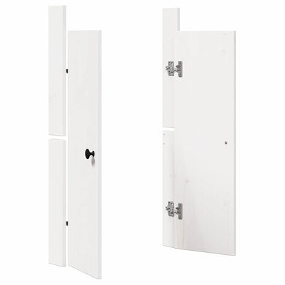 Küchentür mit Tür 2 pcs Weiß 50 x 9 x 82 cm Massivholz Kiefer
