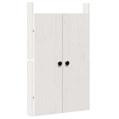 Küchentür mit Tür 2 pcs Weiß 50 x 9 x 82 cm Massivholz Kiefer