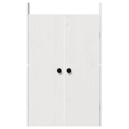 Küchentür mit Tür 2 pcs Weiß 50 x 9 x 82 cm Massivholz Kiefer