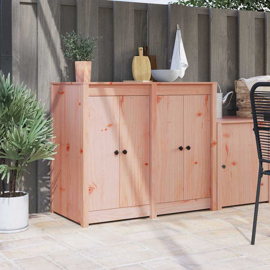 Küchentür 2 pcs Braun 50 x 9 x 82 cm Massives Douglasienholz