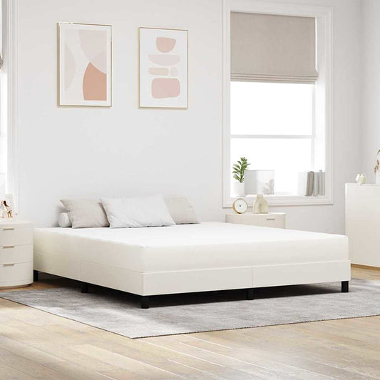 Bettmatratze mit Matratze Creme 180 x 200 cm Stoff