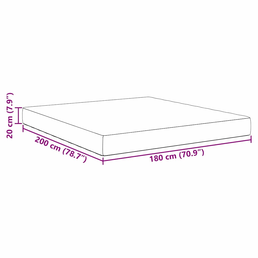 Bettmatratze mit Matratze Creme 180 x 200 cm Stoff