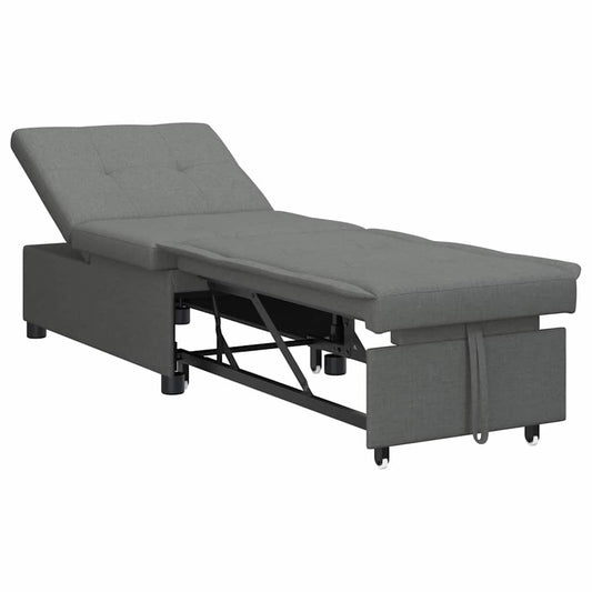 Sofa Bett Dunkelgrau 194 x 67 x 37 cm Stoff