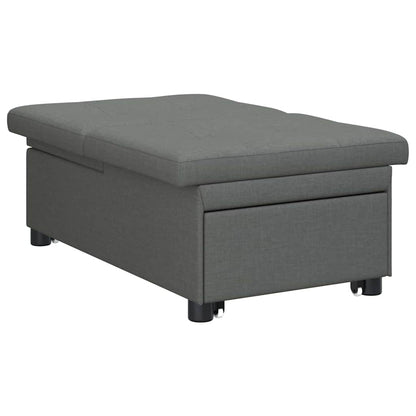 Sofa Bett Dunkelgrau 194 x 67 x 37 cm Stoff