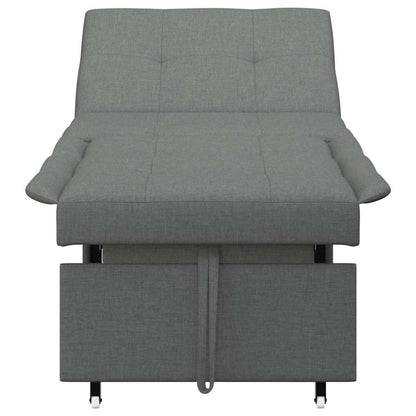 Sofa Bett Dunkelgrau 194 x 67 x 37 cm Stoff
