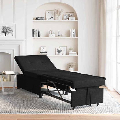 Sofa Bett Schwarz 194 x 67 x 37 cm Stoff