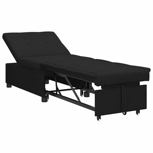 Sofa Bett Schwarz 194 x 67 x 37 cm Stoff