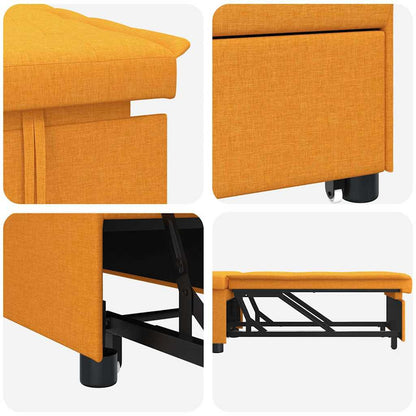 Sofa Bett Dunkelgelb 194 x 67 x 37 cm Stoff