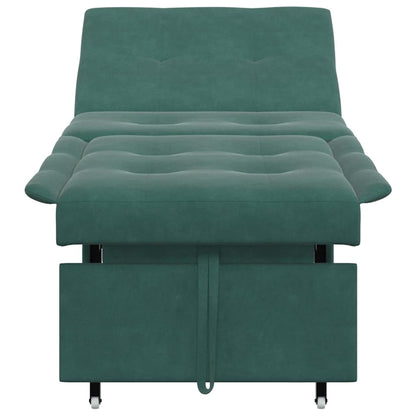 Schlafsofa Dunkelgrün 67 x 194 x 38 cm Samt