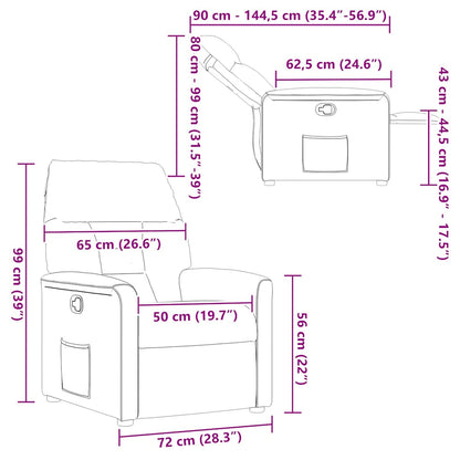 Relaxsessel Braun Stoff