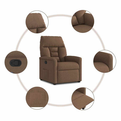 Relaxsessel Braun Stoff