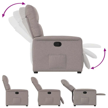 Relaxsessel Taupe Stoff