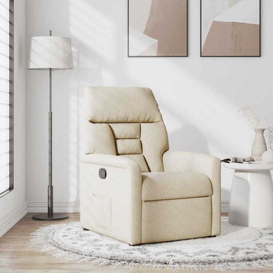 Relaxsessel Creme Stoff