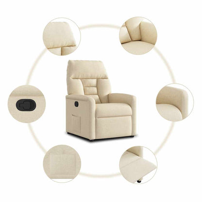 Relaxsessel Creme Stoff