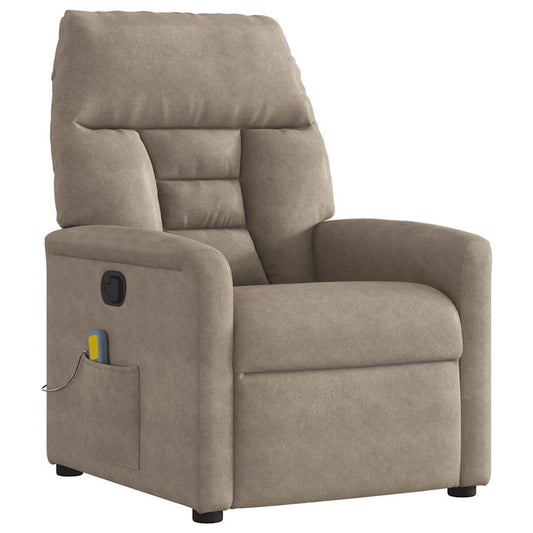 Massagesessel Taupe Mikrofasergewebe