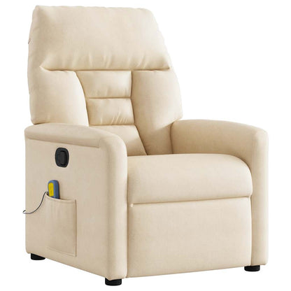 Massagesessel Beige Mikrofasergewebe