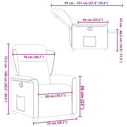 Relaxsessel Taupe Stoff