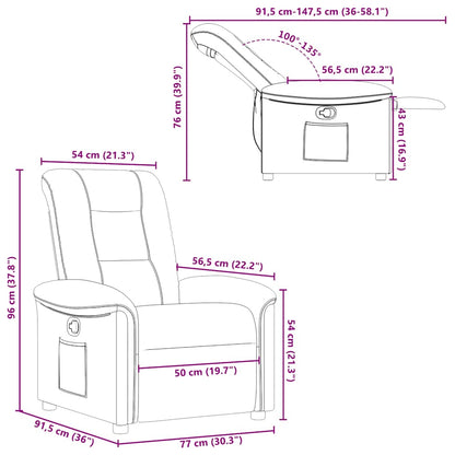 Relaxsessel Braun Stoff