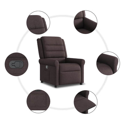 Relaxsessel Dunkelbraun Stoff