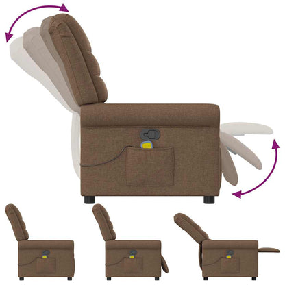 Massagesessel Braun Stoff