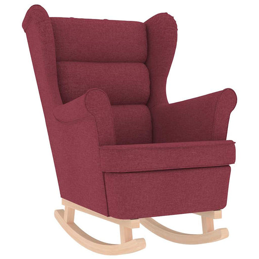 Schaukelsessel Weinrot 74x90x102 cm Stoff