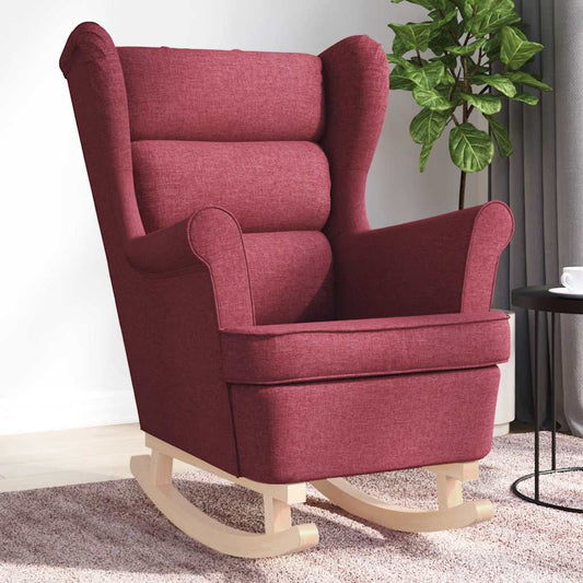 Schaukelsessel Weinrot 74x90x102 cm Stoff