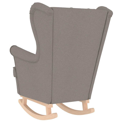 Schaukelsessel Taupe 74x90x102 cm Stoff