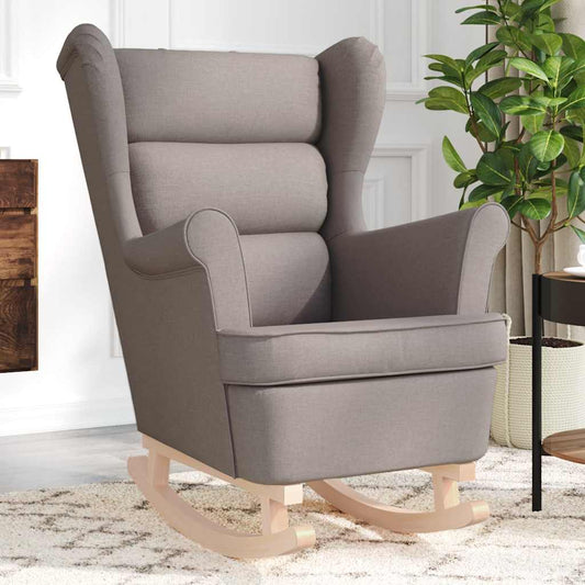 Schaukelsessel Taupe 74x90x102 cm Stoff