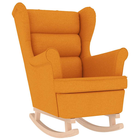 Schaukelsessel Dunkelgelb 74x90x102 cm Stoff