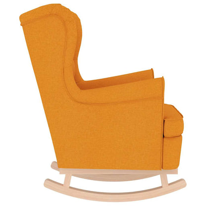 Schaukelsessel Dunkelgelb 74x90x102 cm Stoff