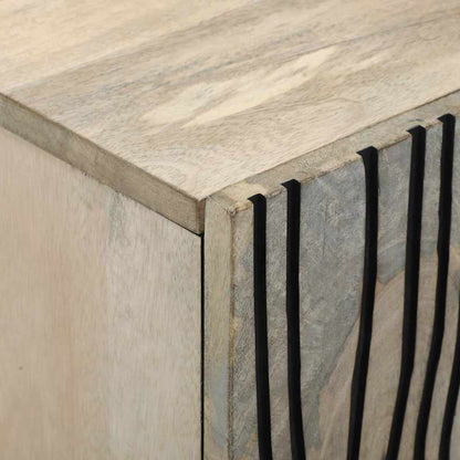 TV-Schränk Weiß 105 x 33 x 46 cm massives Mangoholz