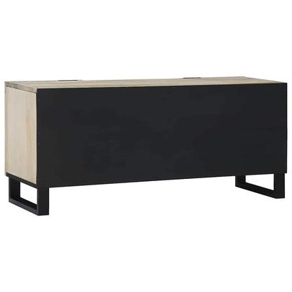 TV-Schränk Weiß 105 x 33 x 46 cm massives Mangoholz