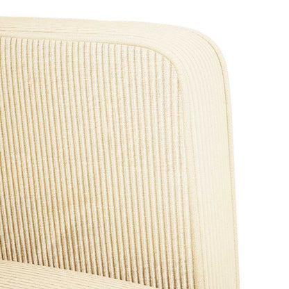 Zweisitzer-Sofa Creme 109 cm Cordstoff