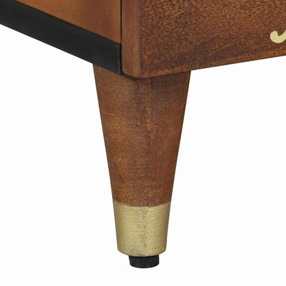 Nachttisch 2 pcs Honigbraun 40 x 33 x 46 cm massives Mangoholz