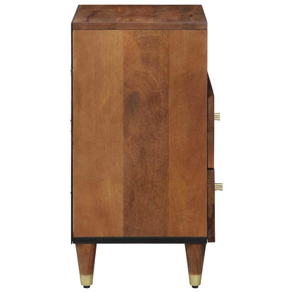 Nachttisch Honigbraun 50 x 33 x 62 cm massives Mangoholz