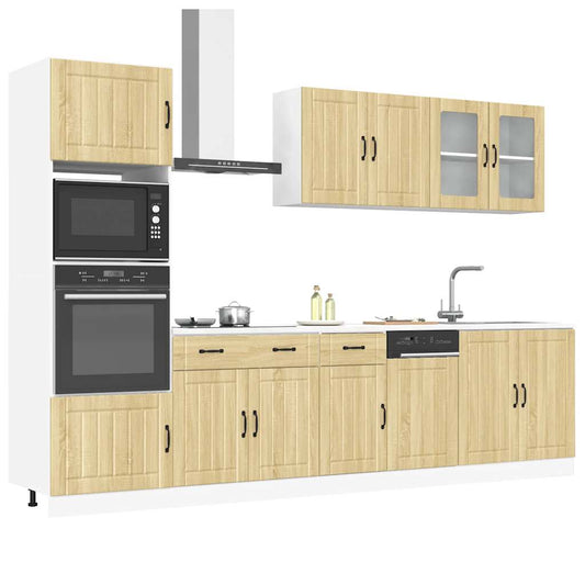 7-tlg. Küchenschrank-Set Lucca Sonoma-Eiche Holzwerkstoff