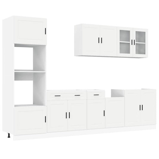 7-tlg. Küchenschrank-Set Porto Weiß Holzwerkstoff