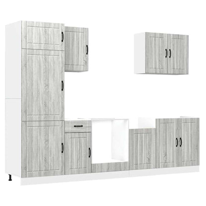 7-tlg. Küchenschrank-Set Lucca Grau Sonoma Holzwerkstoff
