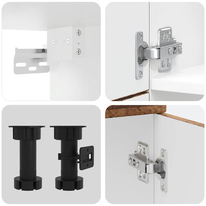 7-tlg. Küchenschrank-Set Lucca Altholz-Optik Holzwerkstoff