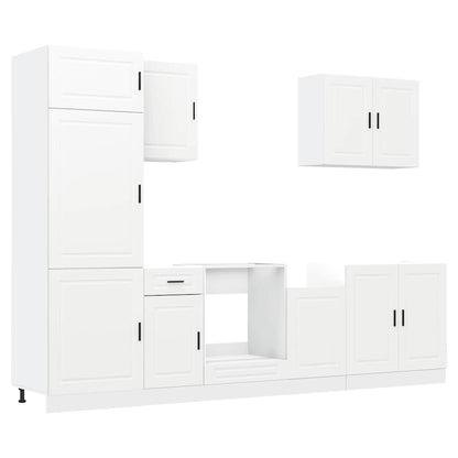 7-tlg. Küchenschrank-Set Porto Weiß Holzwerkstoff