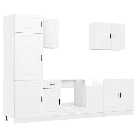7-tlg. Küchenschrank-Set Porto Weiß Holzwerkstoff