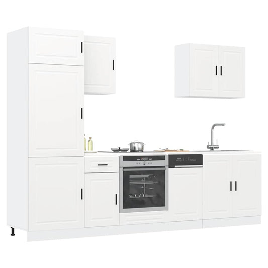 7-tlg. Küchenschrank-Set Porto Weiß Holzwerkstoff