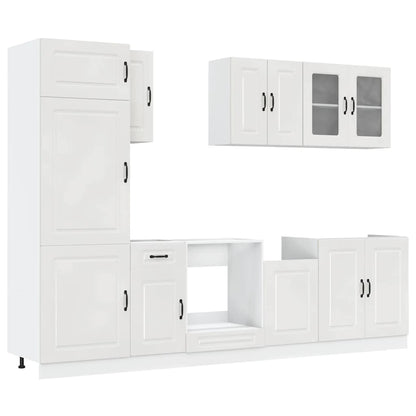 8-tlg. Küchenschrank-Set Kalmar Kalmar Hochglanz-Weiß Holzwerkstoff