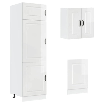 8-tlg. Küchenschrank-Set Kalmar Kalmar Hochglanz-Weiß Holzwerkstoff